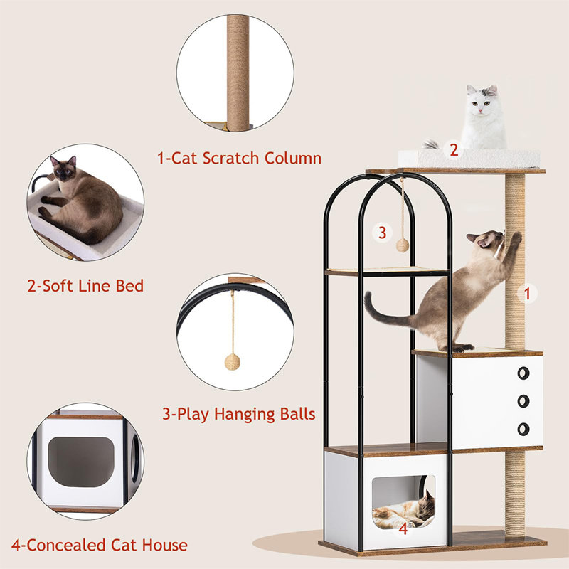 Cat tree tower condo scratcher best sale